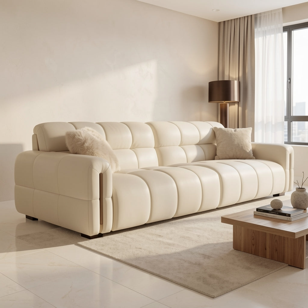 Modern White Sofa (DYZ1050) in marble bronze