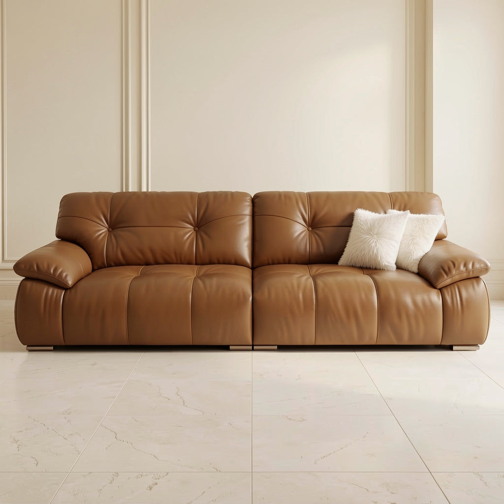 Brown Tufted Sofa (DYSJ06) in front