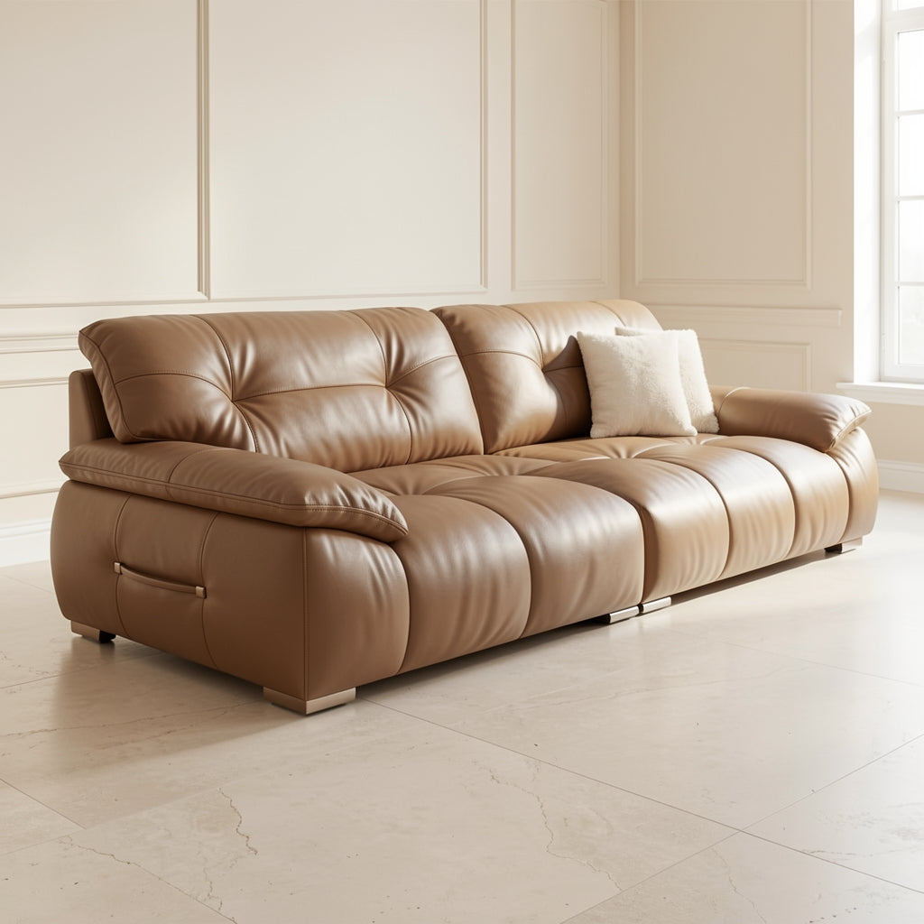 Brown Tufted Sofa (DYSJ06) in left