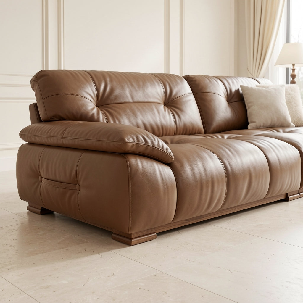 Brown Tufted Sofa (DYSJ06) in low