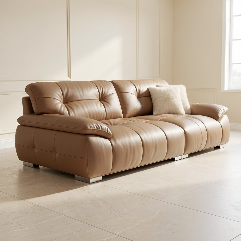 Brown Tufted Sofa (DYSJ06) in right
