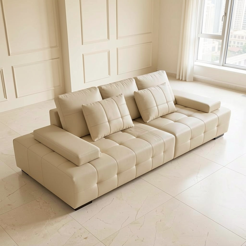Modern White Sofa (DYSJ02) in elevated