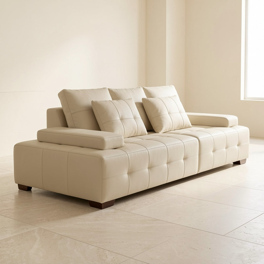 Modern White Sofa (DYSJ02) in left