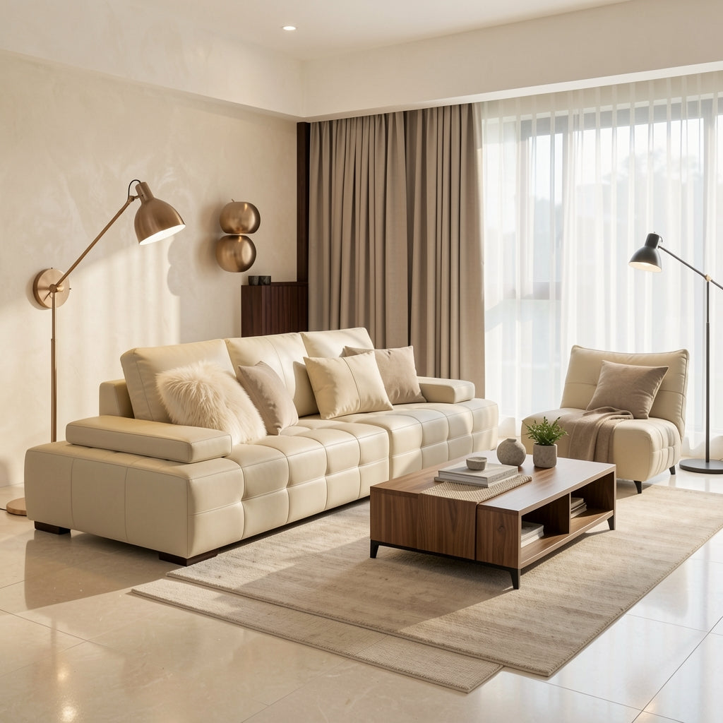 Modern White Sofa (DYSJ02) in marble bronze