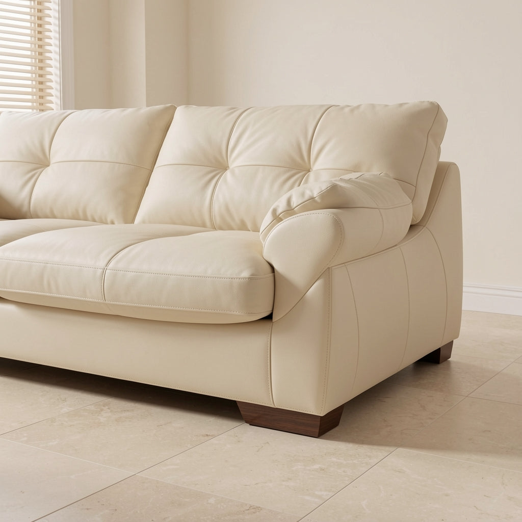 Cream Tufted Sofa (DYSJ08) in low