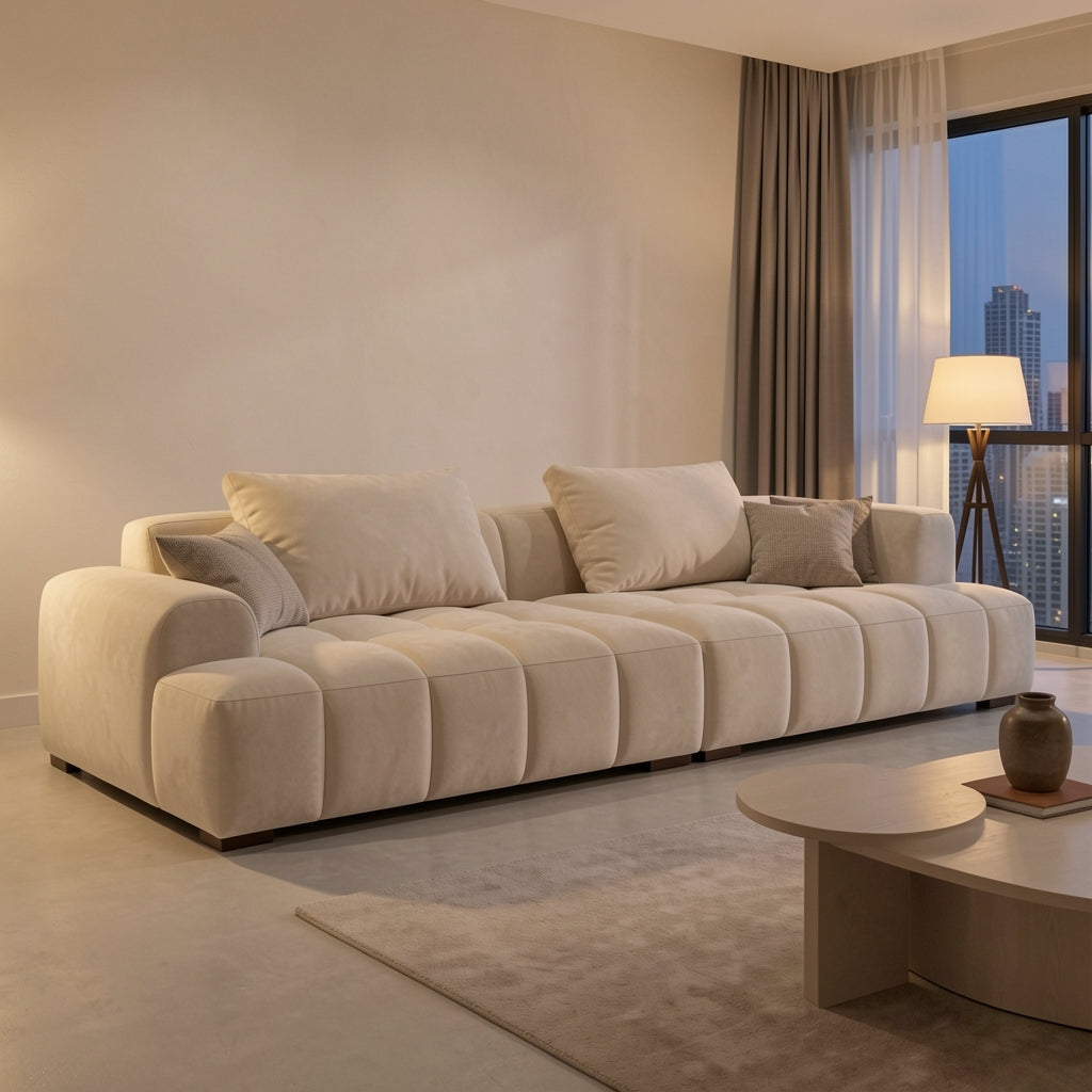 Modern L-shaped Sofa (DYLX647) in urban dusk