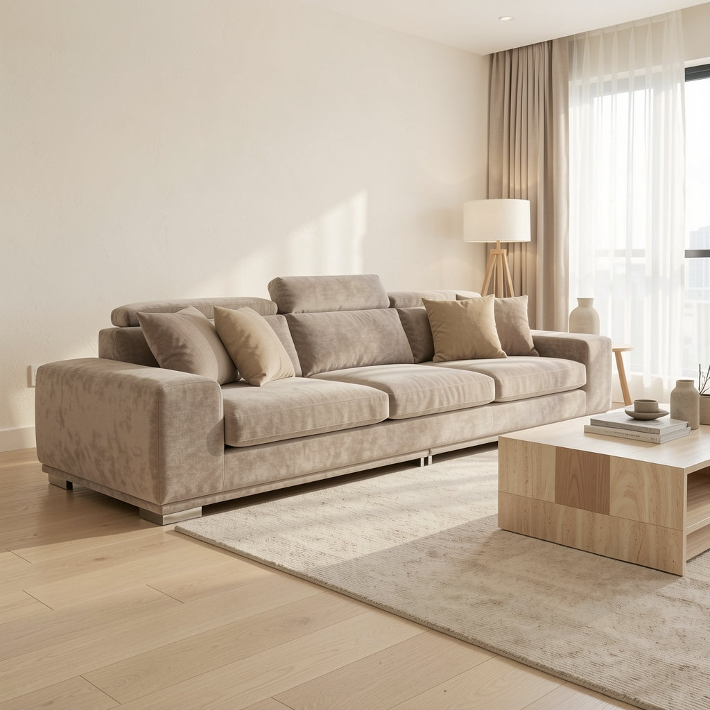 Black Sofa (YM都林沙发) in soft oak daylight