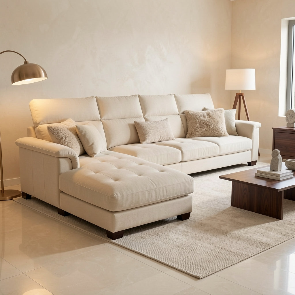 Modern Chaise Sofa (DYJUMJ60304) in marble bronze