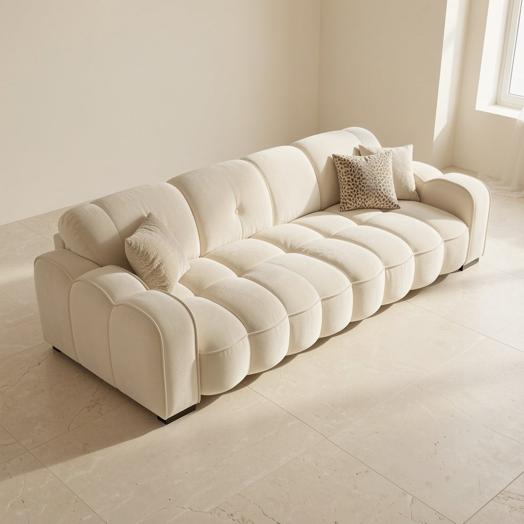 White Sectional Sofa (DYZN858) in elevated