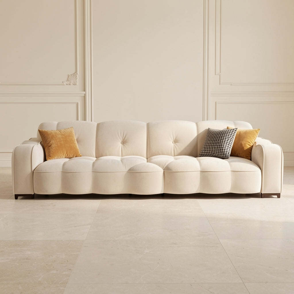 White Sectional Sofa (DYZN858) in front