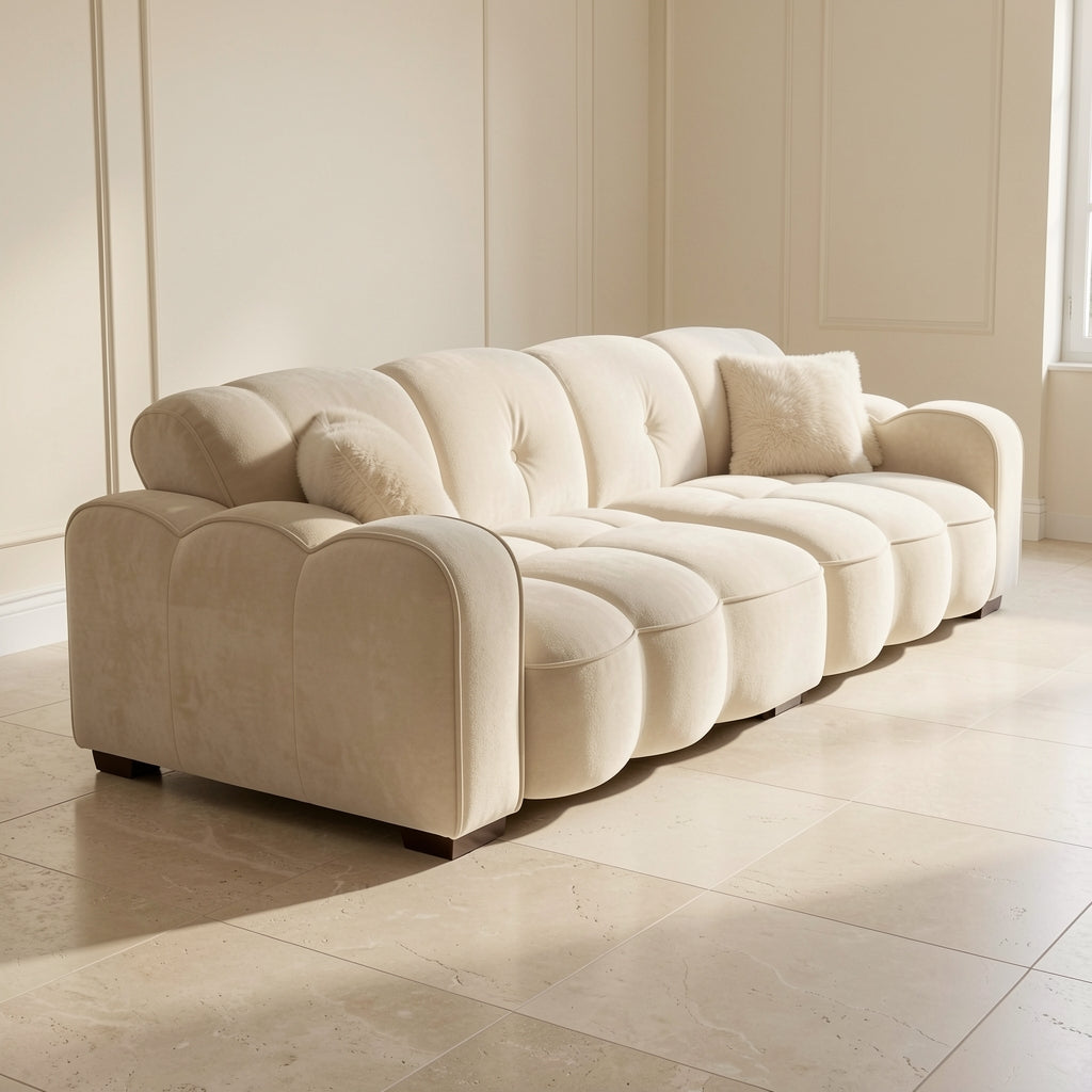 White Sectional Sofa (DYZN858) in left