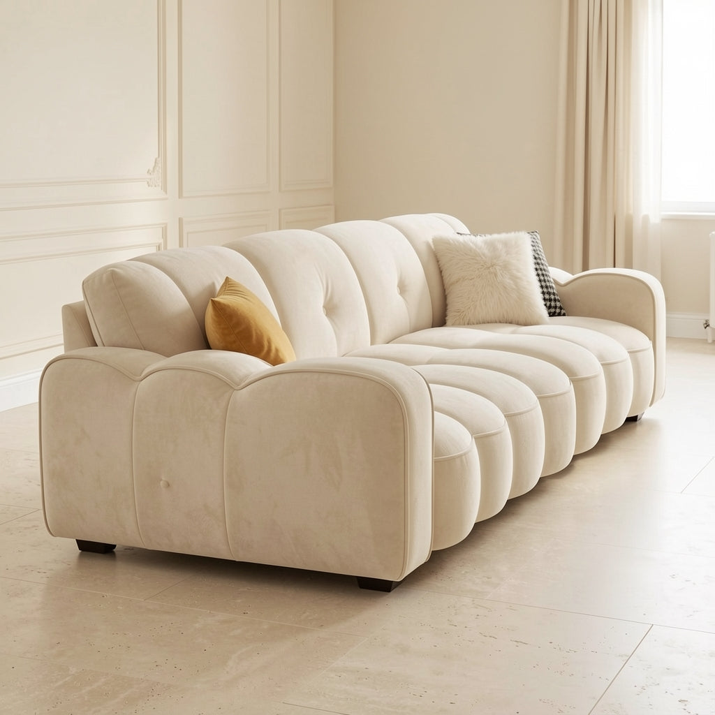 White Sectional Sofa (DYZN858) in right