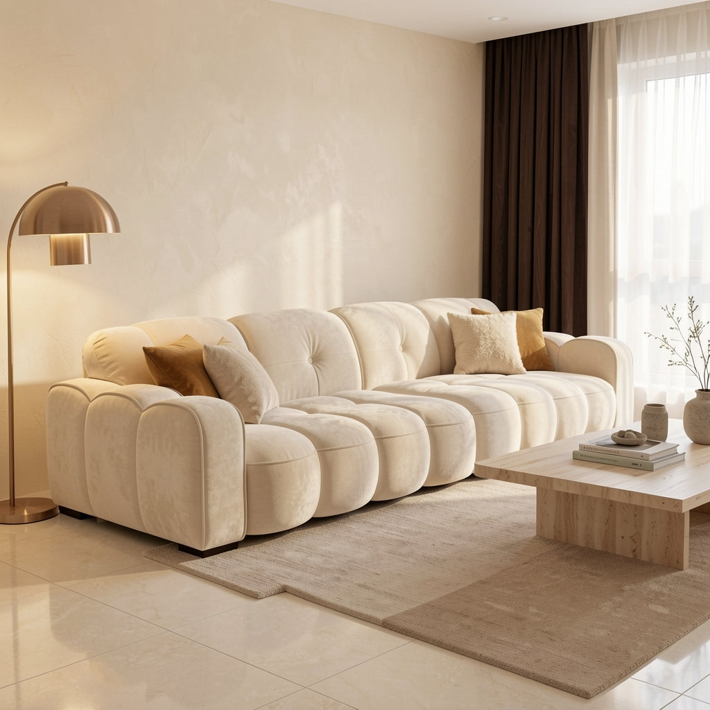 White Sectional Sofa (DYZN858) in marble bronze