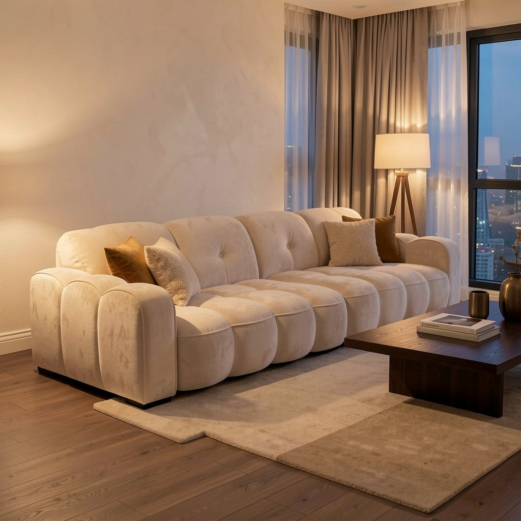 White Sectional Sofa (DYZN858) in urban dusk