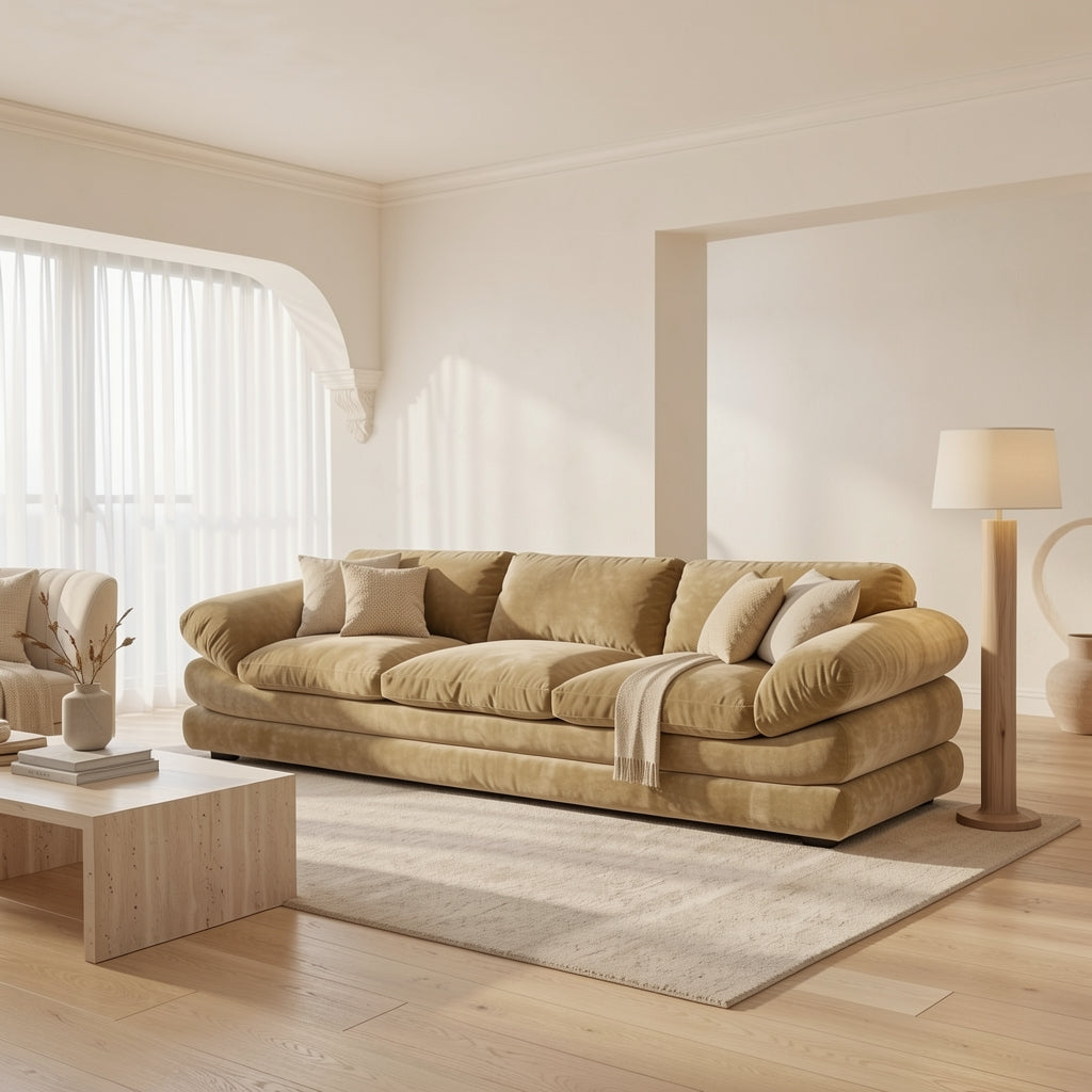 Tan Sofa (GD太阳沙发) in soft oak daylight