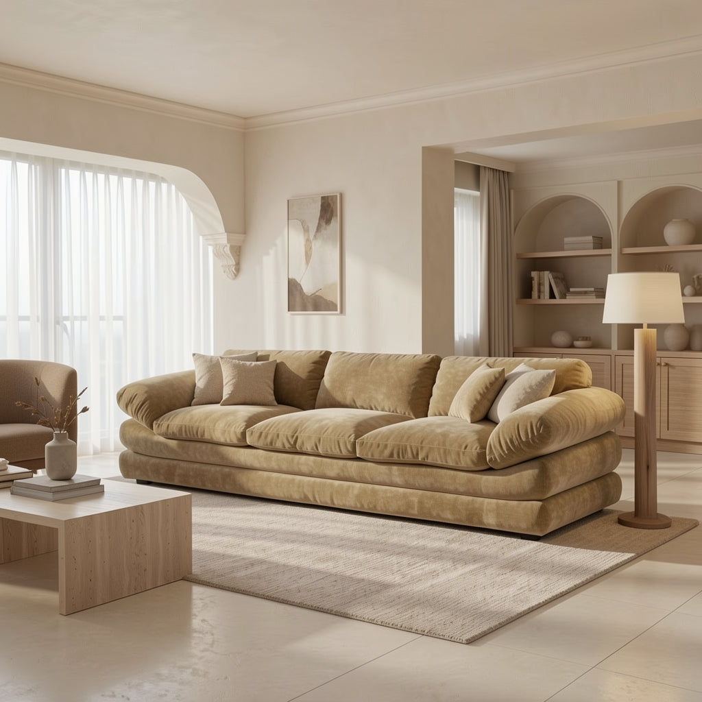Tan Sofa (GD太阳沙发) in tonal taupe cocoon