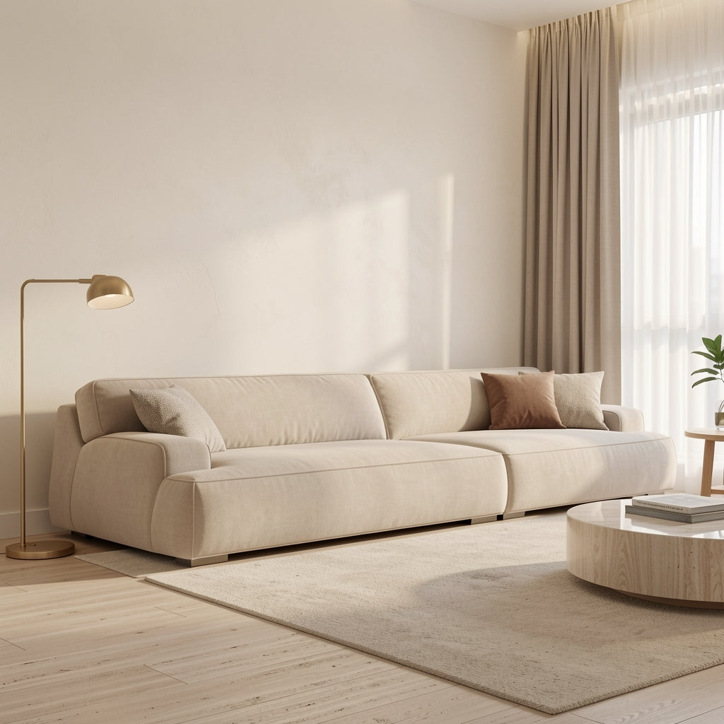 Light Gray Sofa (DYXL98) in home staged