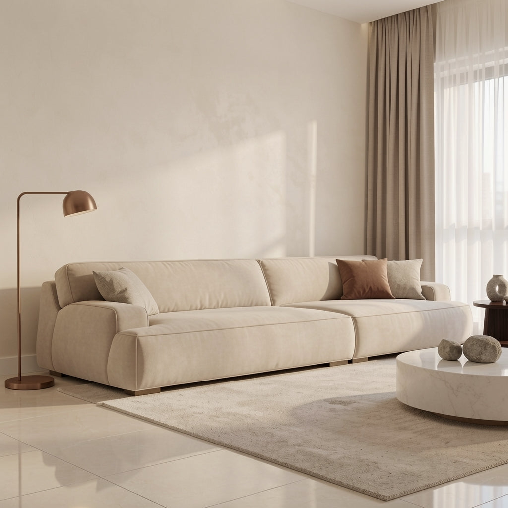 Light Gray Sofa (DYXL98) in marble bronze