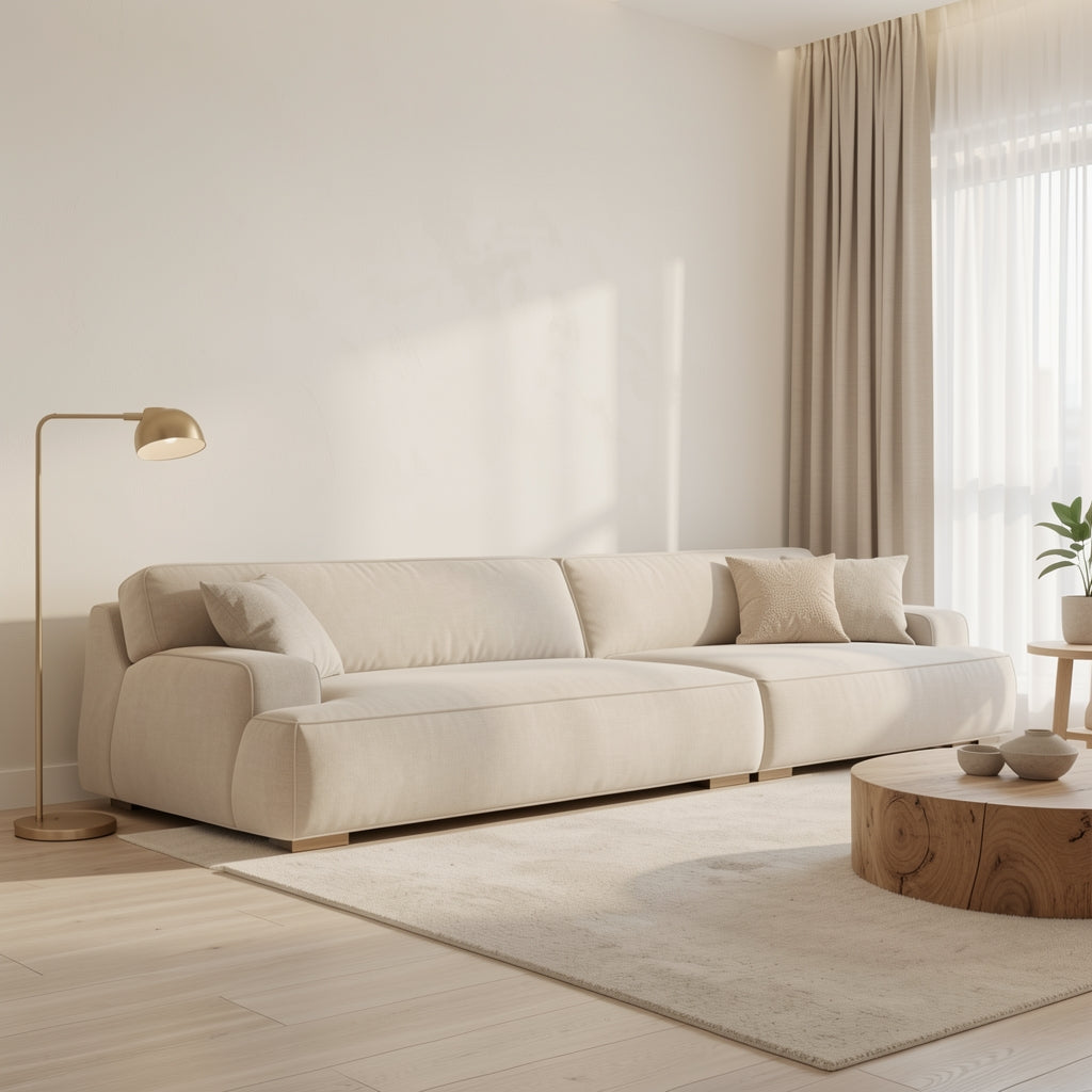 Light Gray Sofa (DYXL98) in soft oak daylight