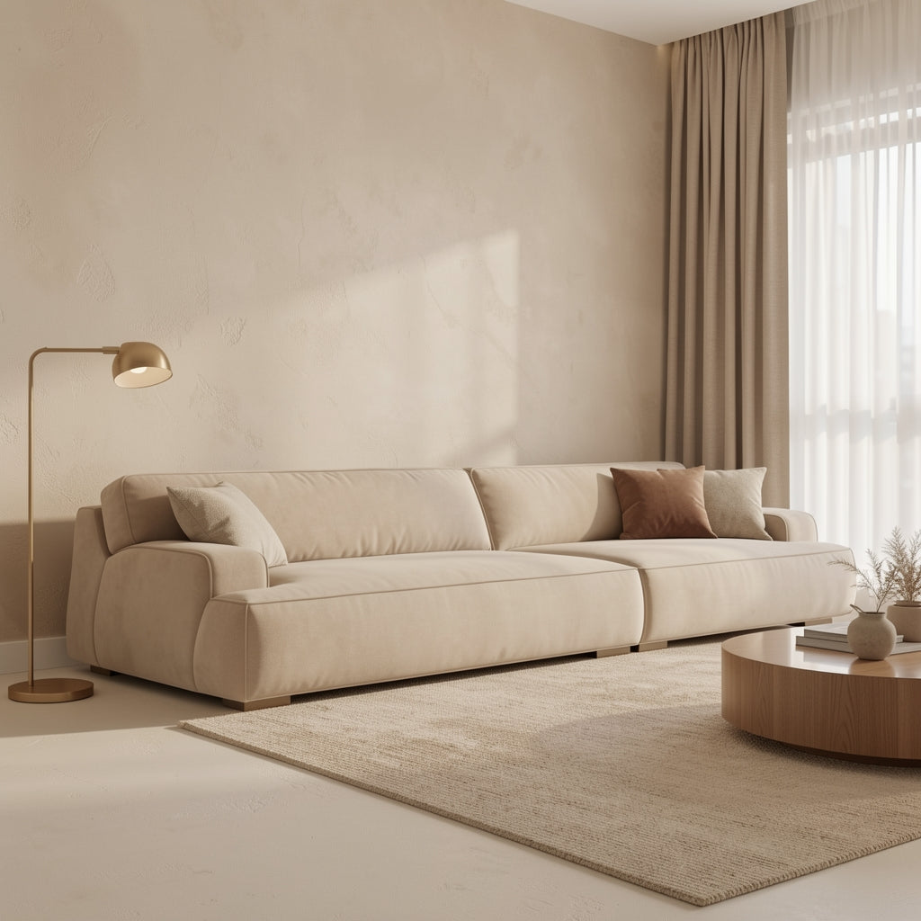 Light Gray Sofa (DYXL98) in tonal taupe cocoon