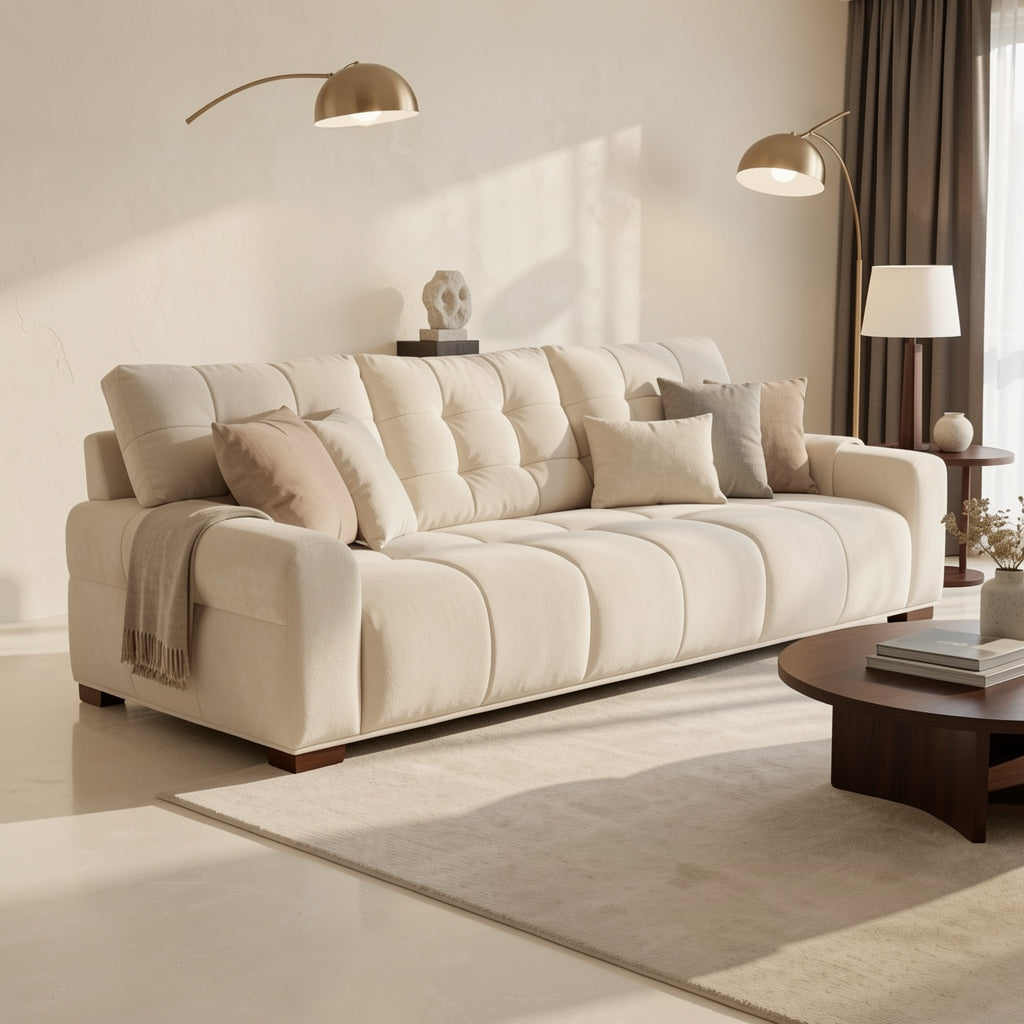 Light-Colored Sofa (DYXMQ9752) in marble bronze