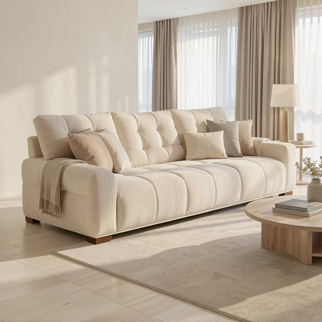 Light-Colored Sofa (DYXMQ9752) in soft oak daylight