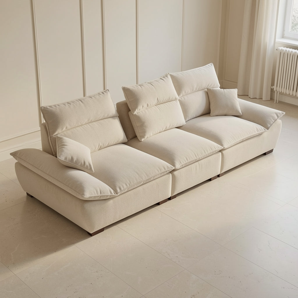 Modern Beige Sofa (DYZN8118) in elevated