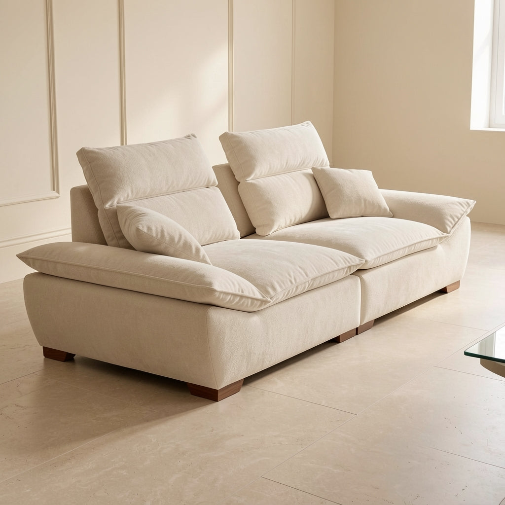 Modern Beige Sofa (DYZN8118) in right