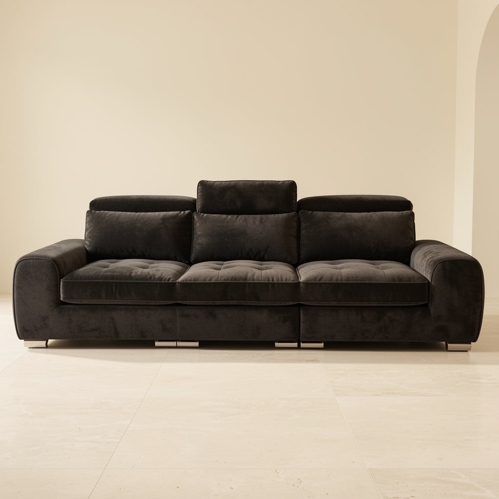 Black Tufted Sofa (DYDM018) in front