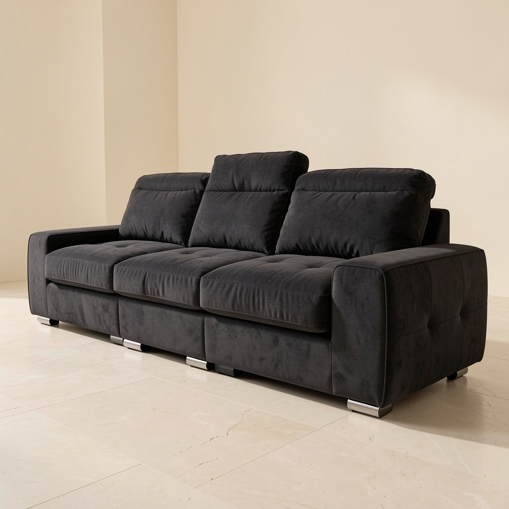 Black Tufted Sofa (DYDM018) in left