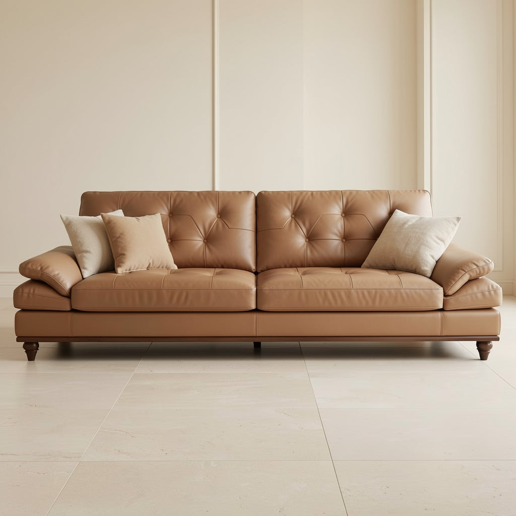 Tufted Brown Sofa (DYLX975) in front