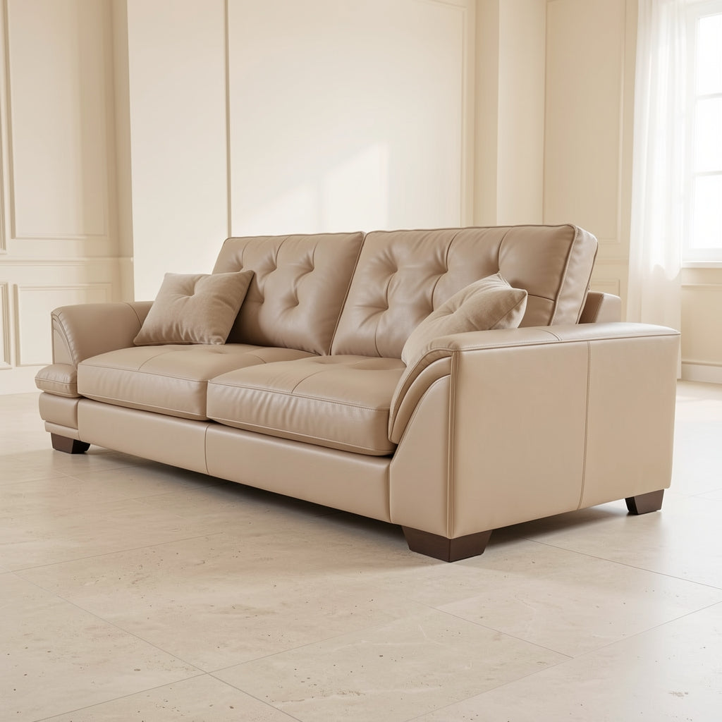 Tufted Brown Sofa (DYLX975) in right
