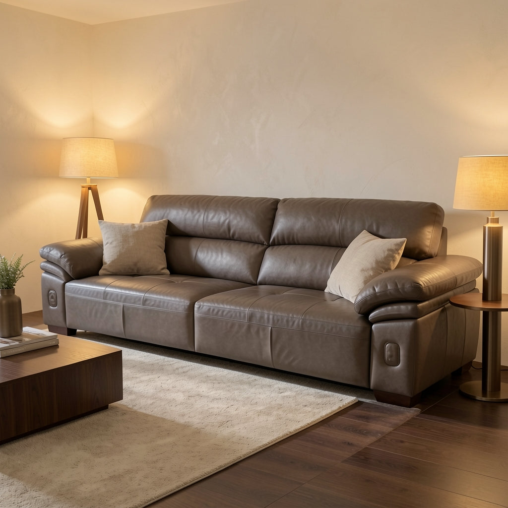 Dark Brown Sofa (DYJLSJ1051) in warm evening walnut