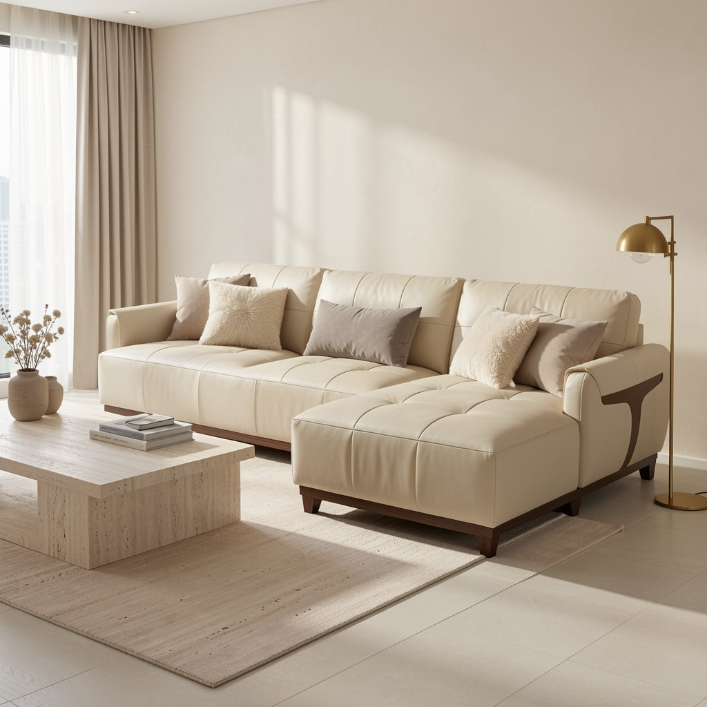 Modern L-shaped Sofa (DYZN212) in home staged
