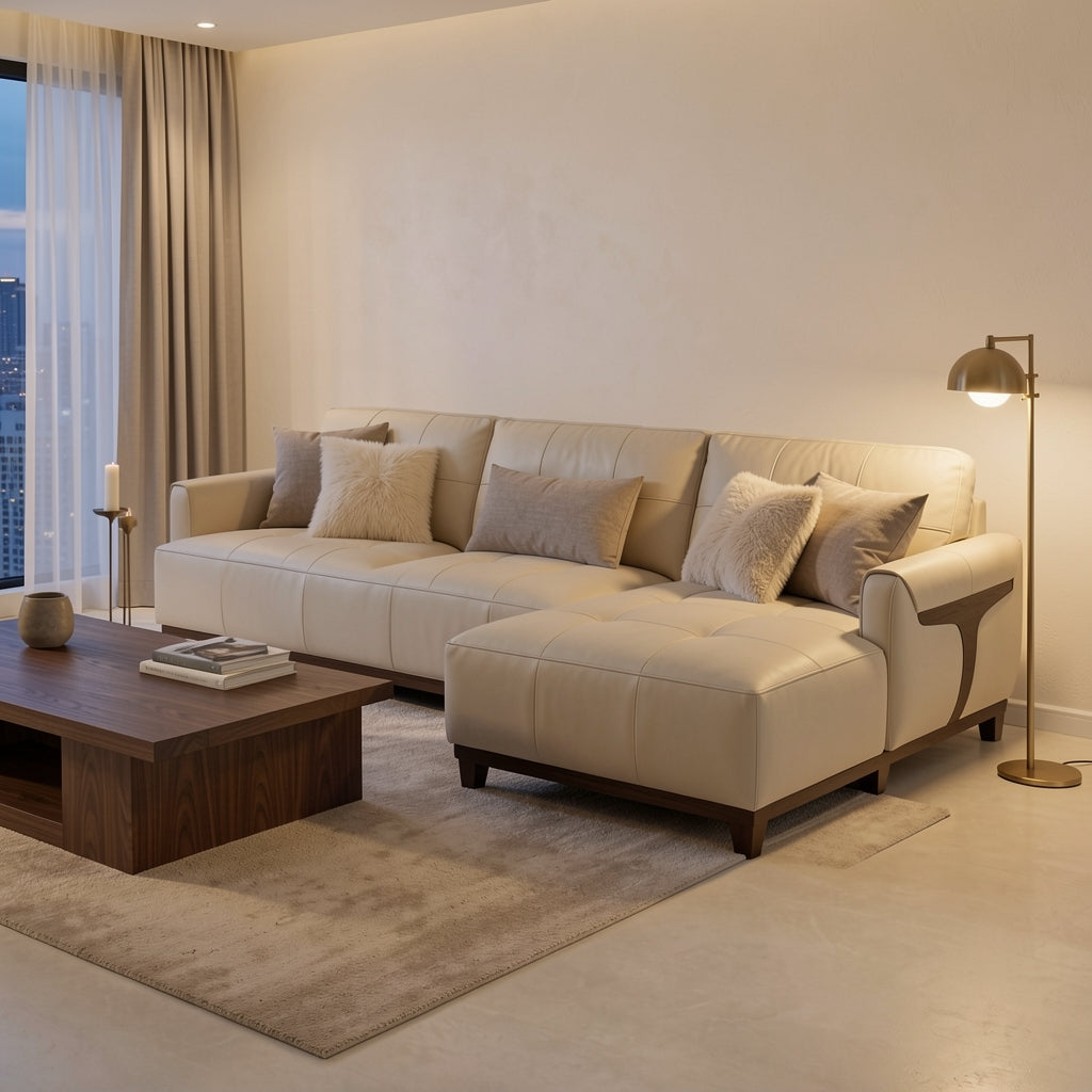 Modern L-shaped Sofa (DYZN212) in urban dusk