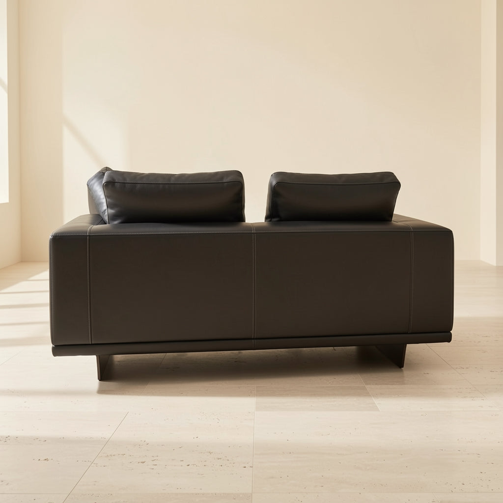 Black Chaise Lounge Sofa (GD28) in back