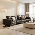 Black Chaise Lounge Sofa (GD28) in home staged