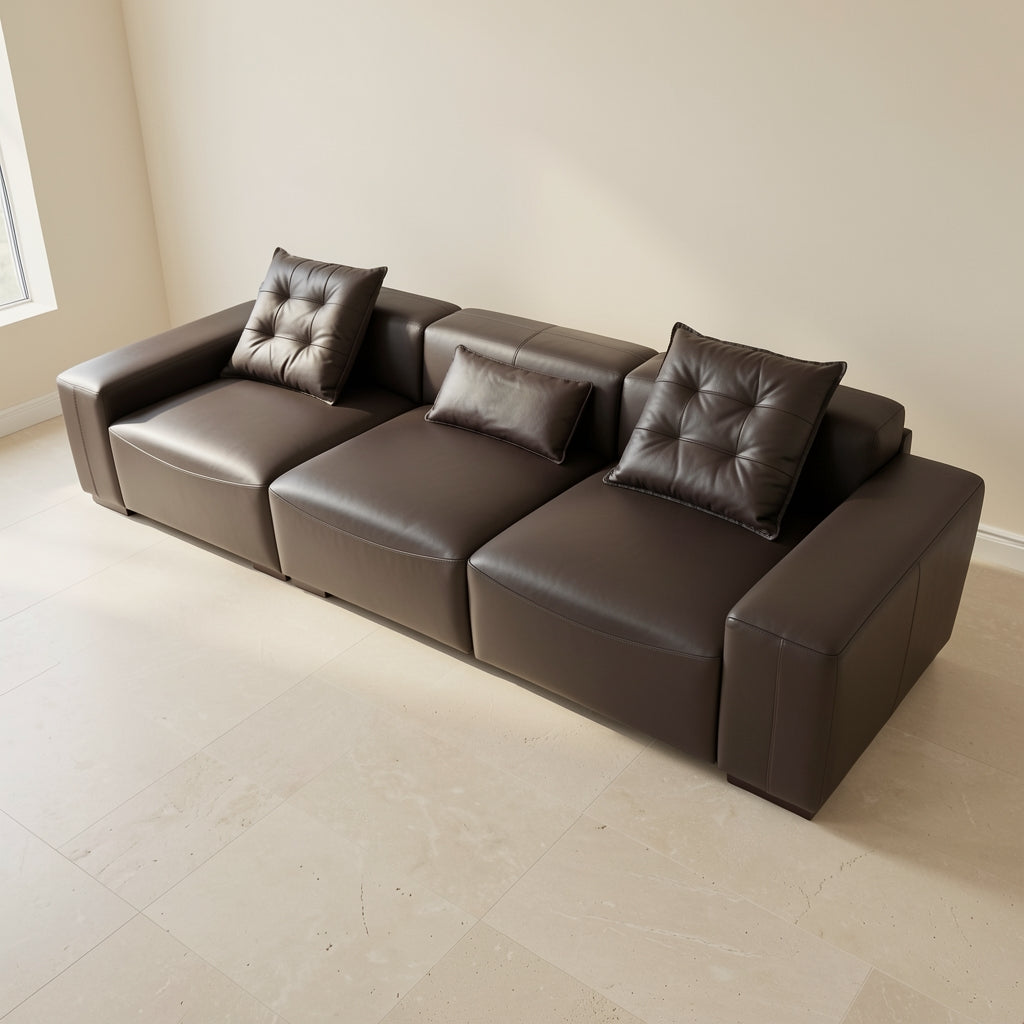 Dark Brown Sectional Sofa (GD29) in elevated