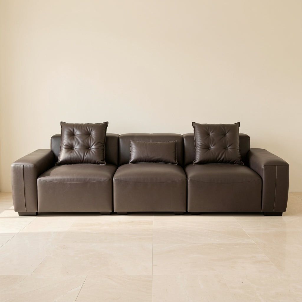 Dark Brown Sectional Sofa (GD29) in front