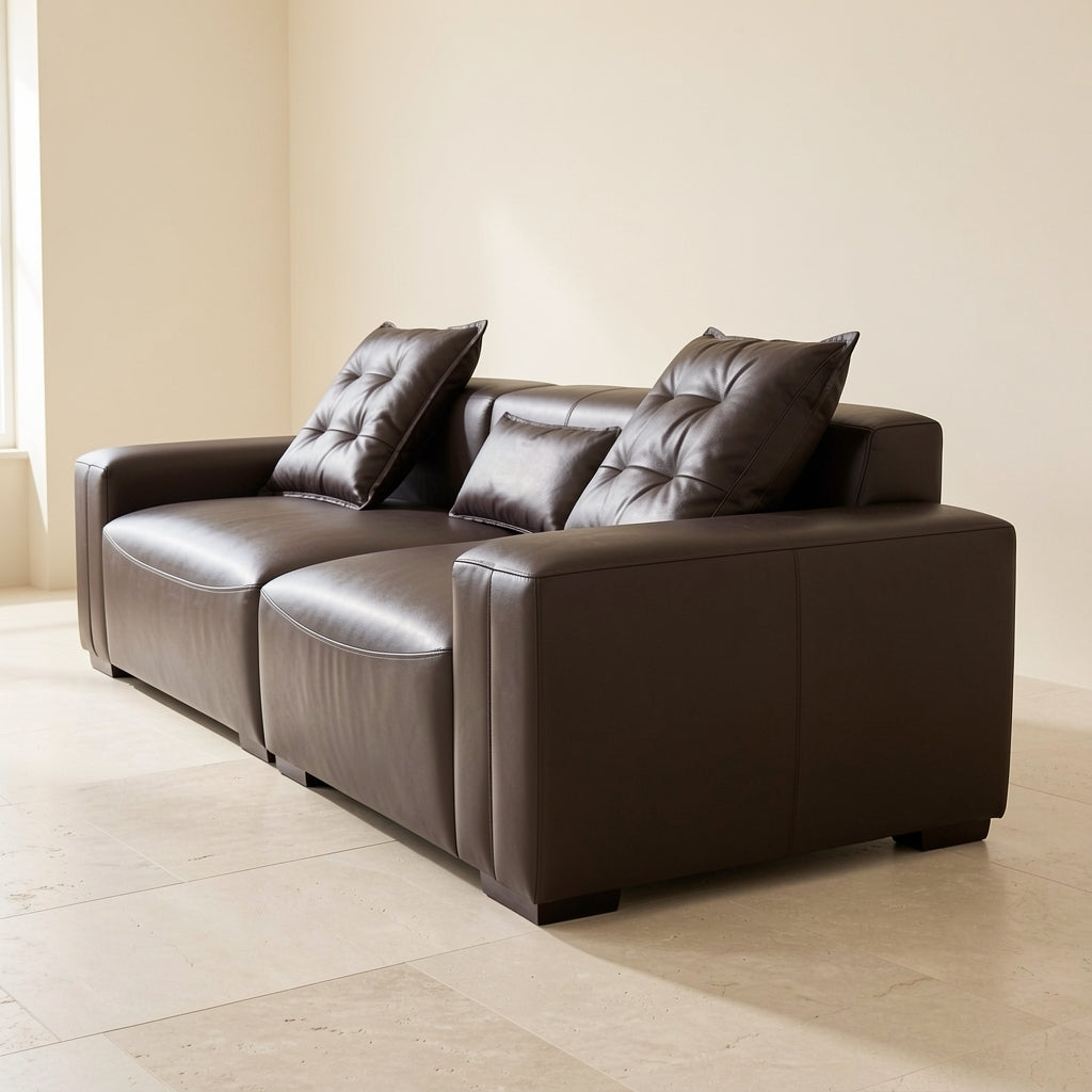 Dark Brown Sectional Sofa (GD29) in left