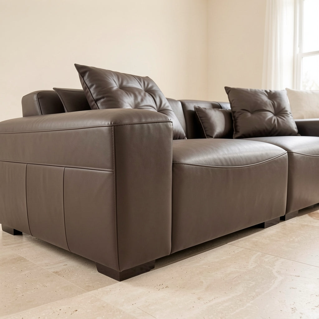 Dark Brown Sectional Sofa (GD29) in low