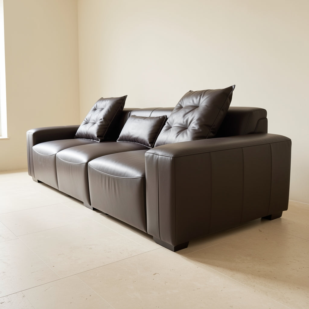 Dark Brown Sectional Sofa (GD29) in right