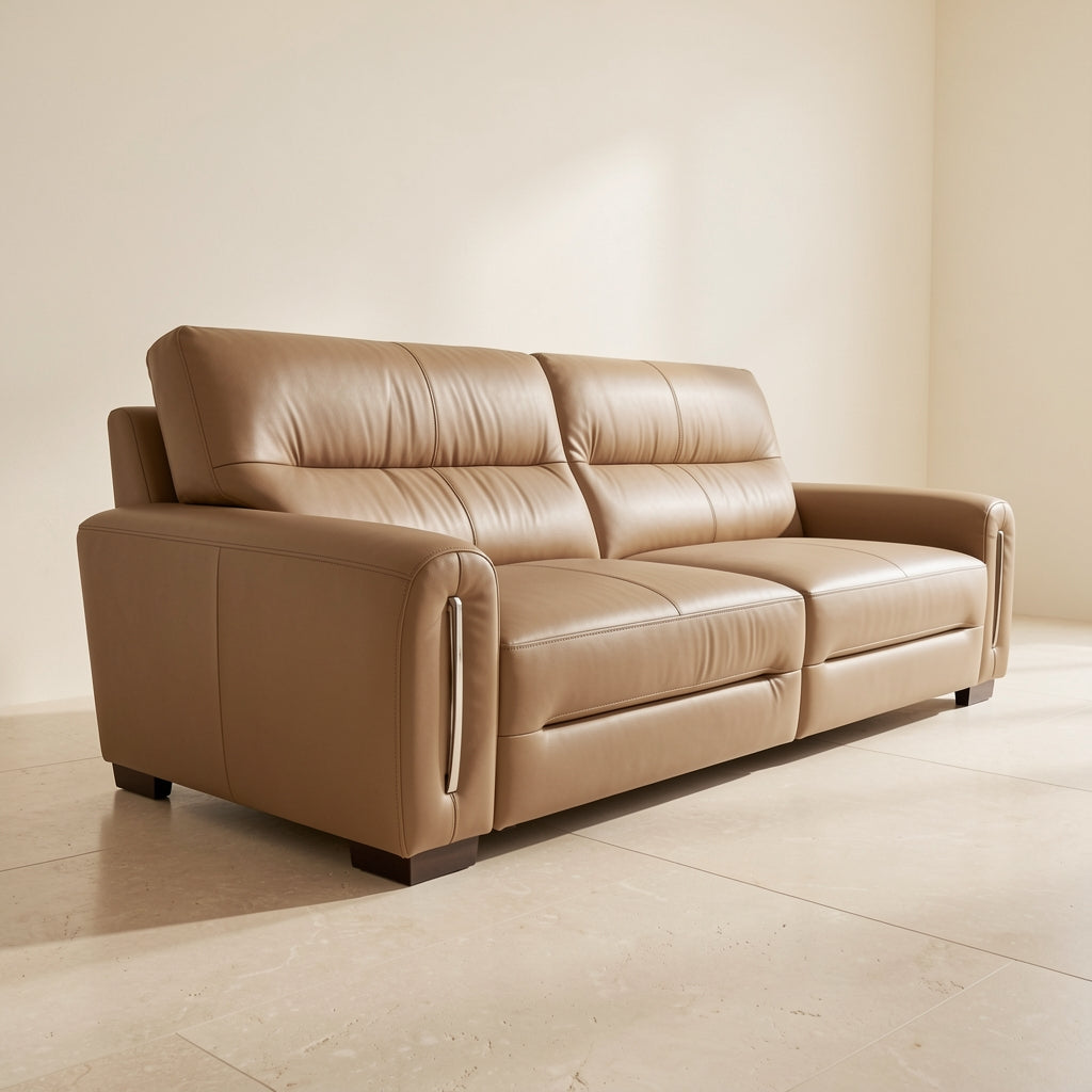 Brown Rectangular Sofa (GD35) in left