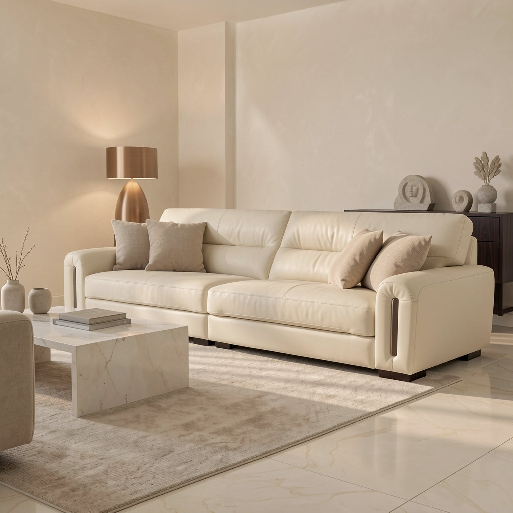 Brown Rectangular Sofa (GD35) in marble bronze