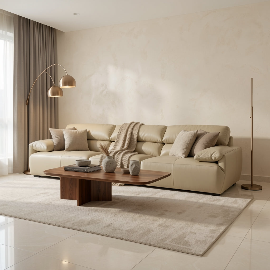 Cream Sofa (GD43) in marble bronze