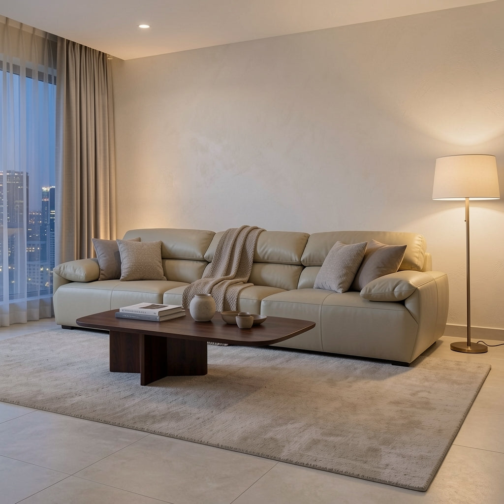 Cream Sofa (GD43) in urban dusk