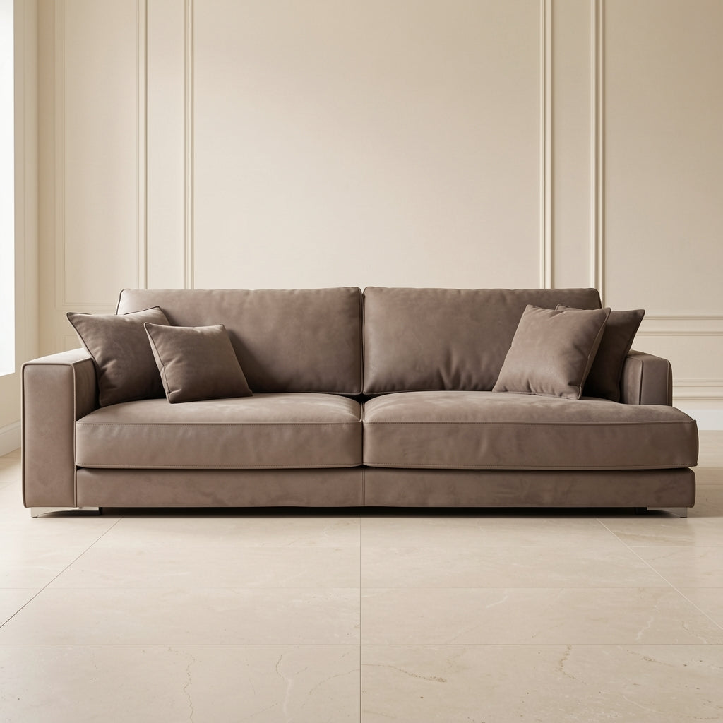 Dark Grey L-Shaped Sofa (GD64) in front
