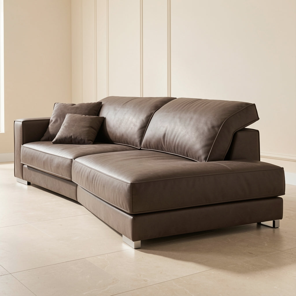 Dark Grey L-Shaped Sofa (GD64) in left