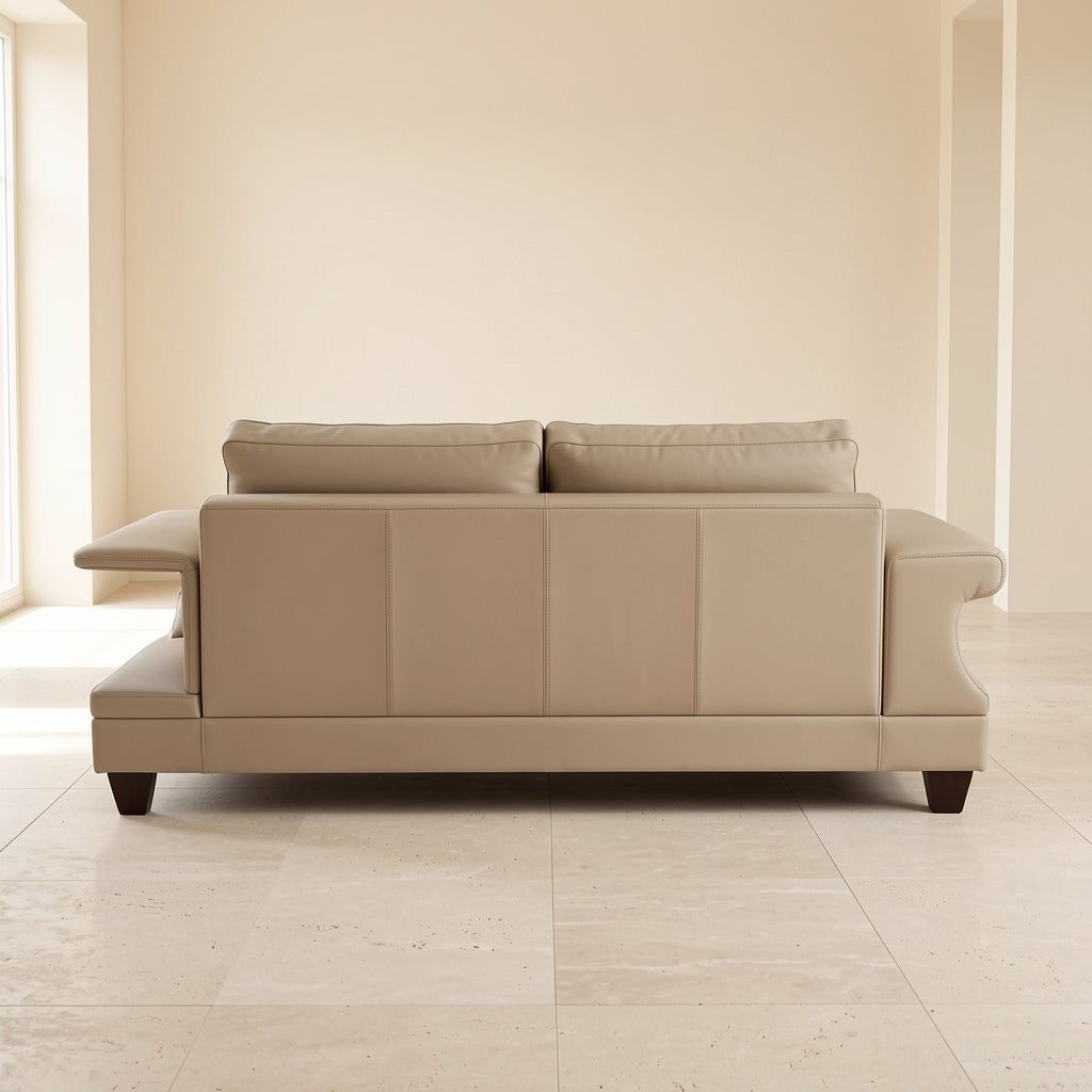 Light-Colored Low-Back Sofa (GD65) in back
