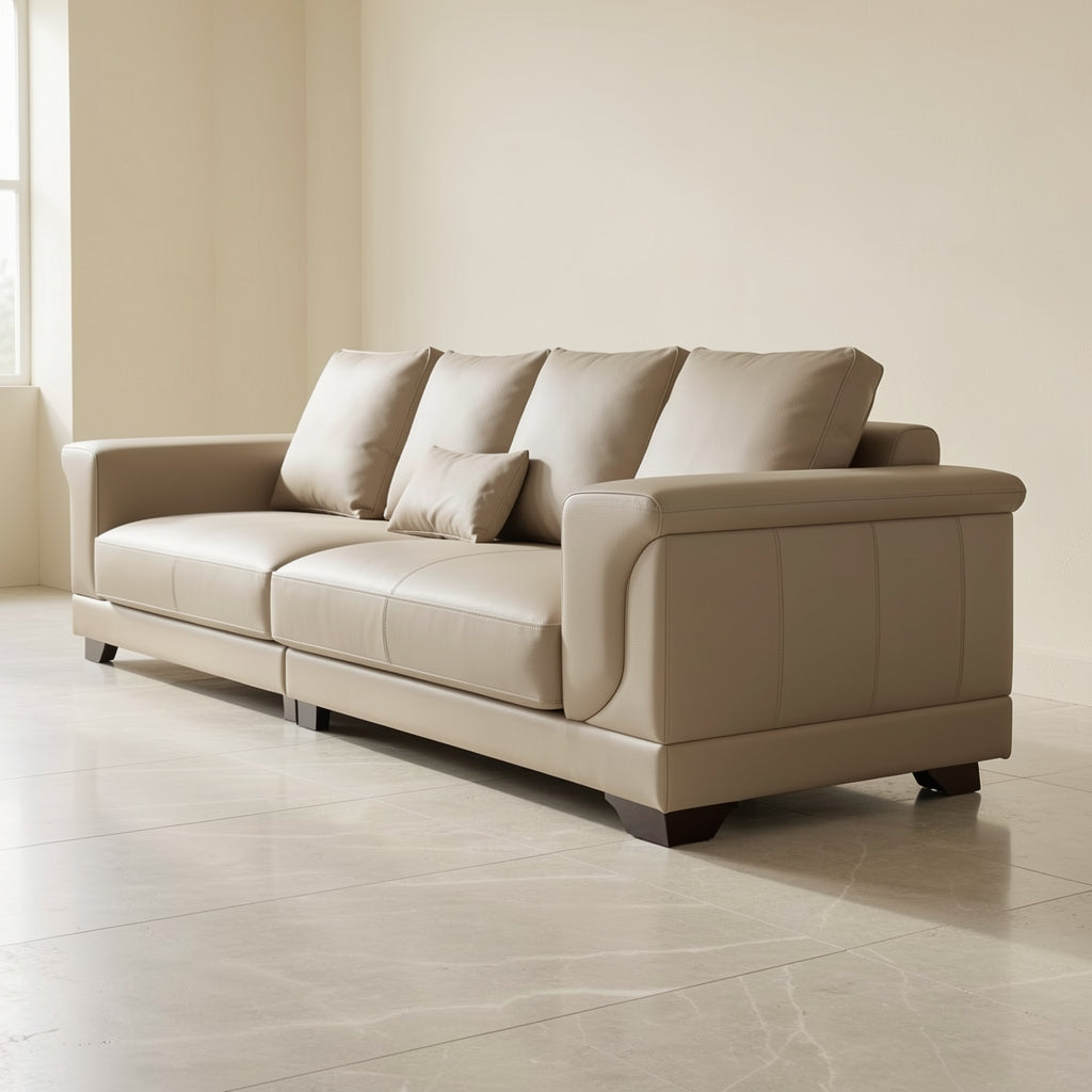 Light-Colored Low-Back Sofa (GD65) in right